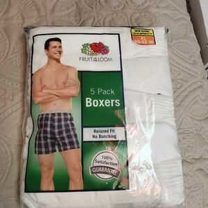 Fruit of the Loom Men's White Boxers - 5 Pack